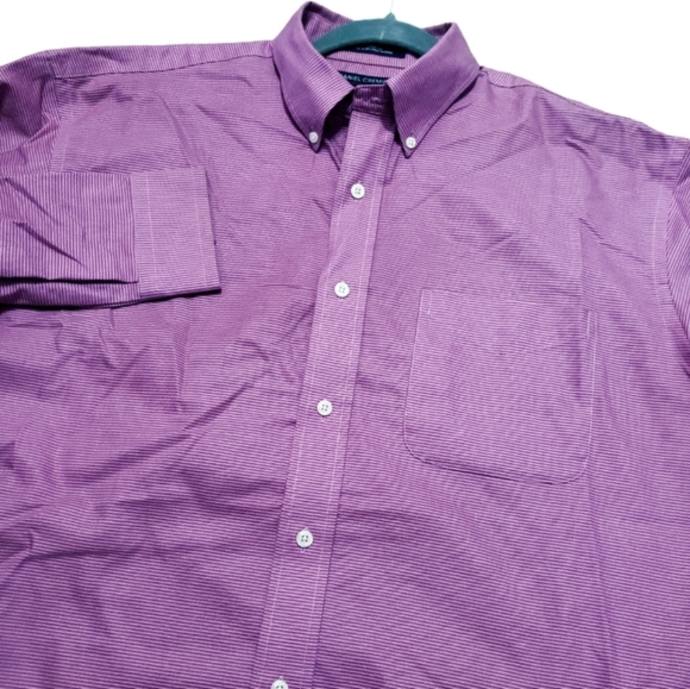 Daniel Cremieux Long Sleeve Purple Dress‎ Shirt Button-down Size Large